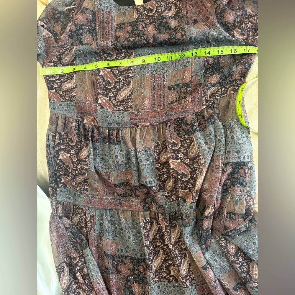 FRANK AND OAK | Chiffon Flowy dress , Elderberry,  bohemian style size XS - Picture 6 of 8